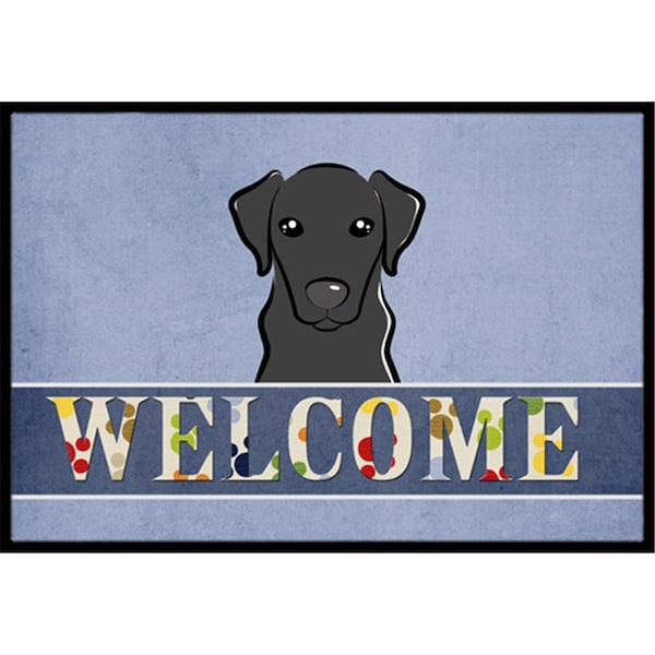 Carolines Treasures Black Labrador Welcome Indoor and Outdoor Mat- 18 x 27 in. BB1421MAT - main